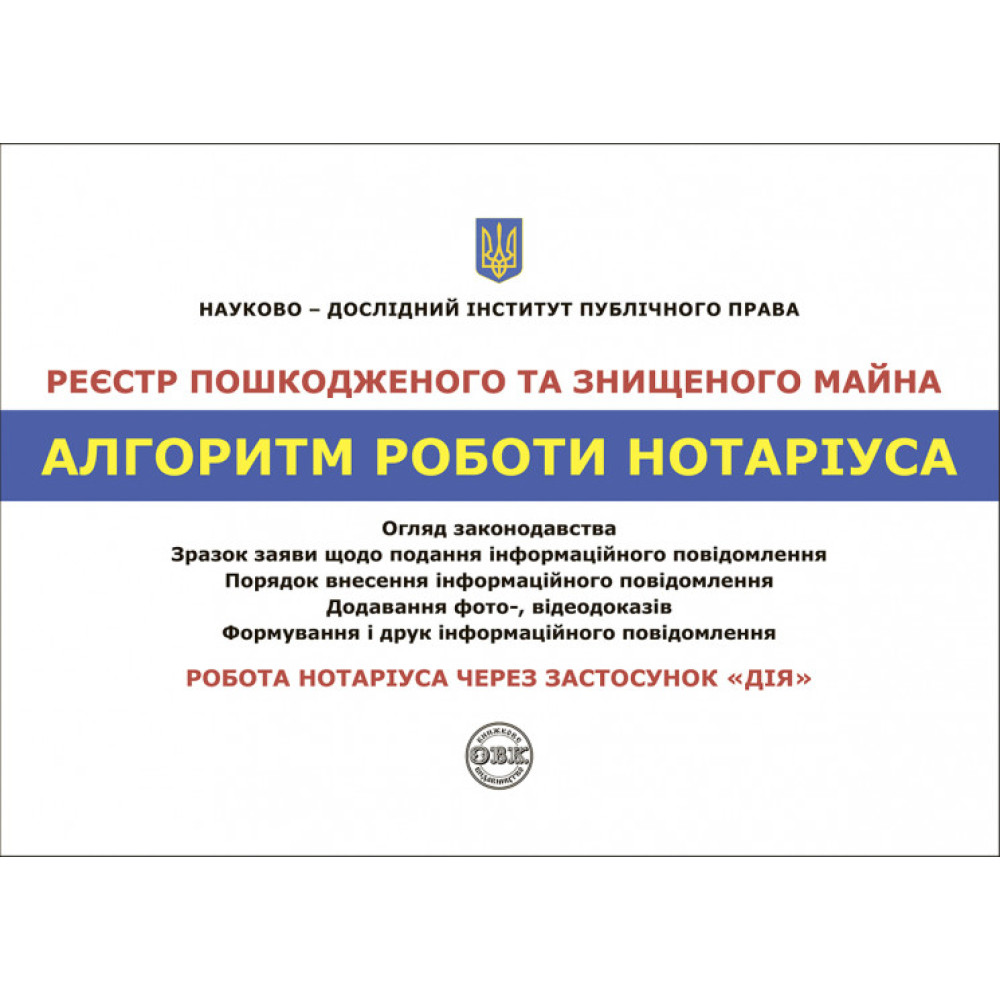 Реєстр пошкодженого та знищеного майна. Алгоритм роботи нотаріуса.